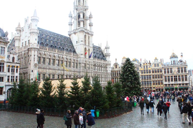 Grote Markt overdag Winterpret Brussel