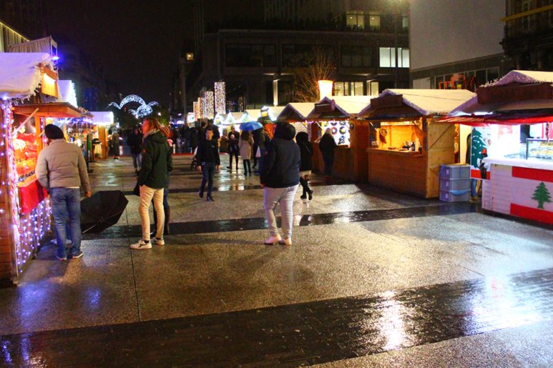 Christmas stalls Place De Brouckère Brussels Winter Wonders