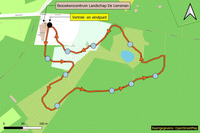 Wandelkaart Stoeberpad in De Liereman