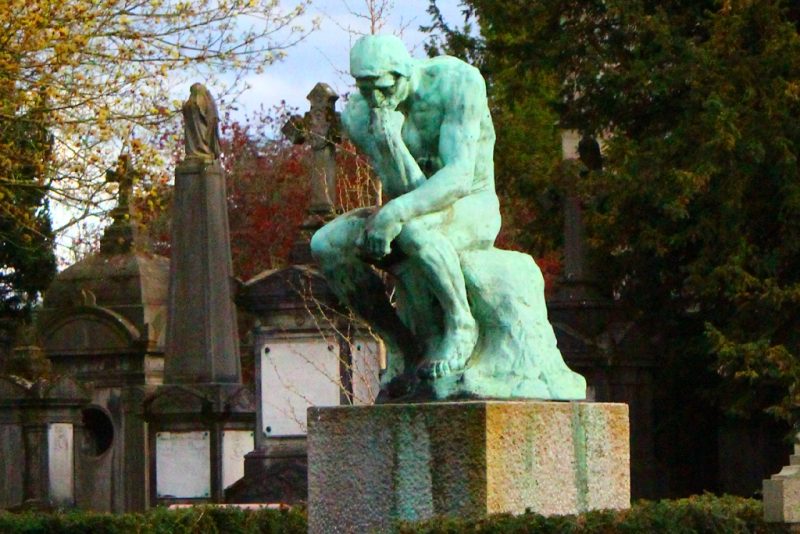 Denker van Rodin Wandeling Laken