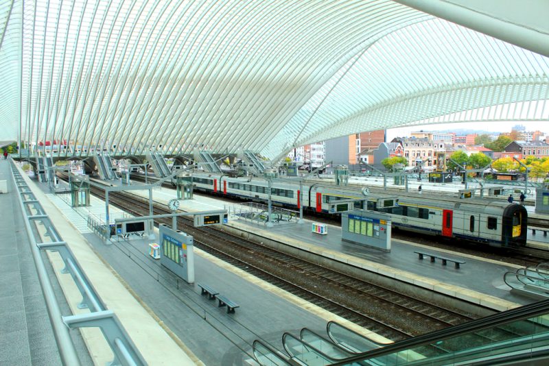 Station Luik-Guillemins Met de trein