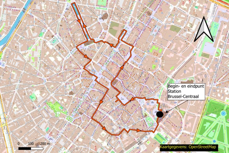Kaart Kerstawndeling Winterpret 2023 Brussel